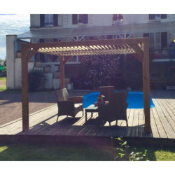 Pergola THERMAUVENT 10,67m² toit avec ventelles mobiles HABRITA