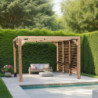 Pergola THERMAUVENT 10,67m² paroi avec ventelles mobiles HABRITA