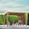 Pergola THERMAUVENT 10,67m² toiture et paroi avec ventelles HABRITA
