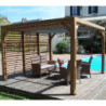 Pergola THERMAUVENT 10,67m² toiture et paroi avec ventelles HABRITA