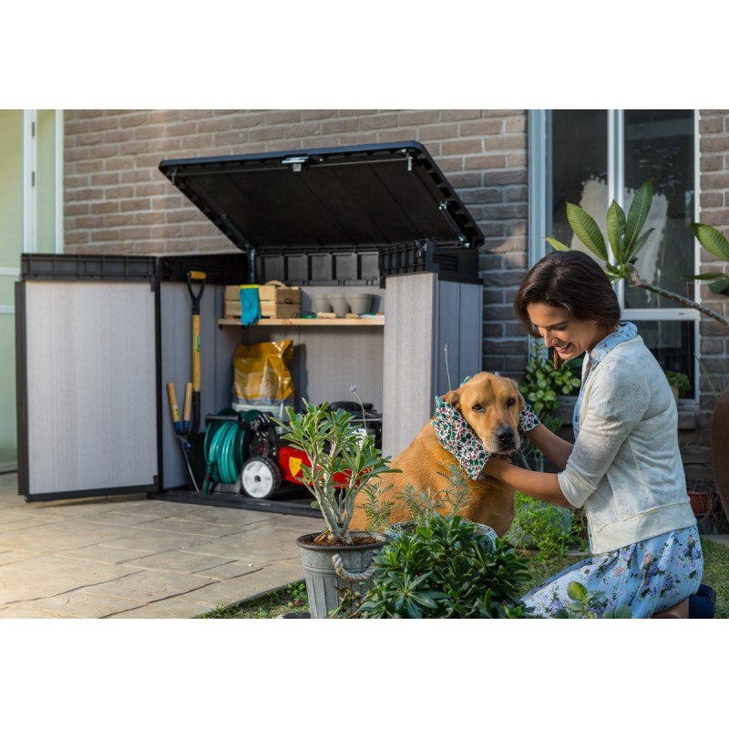 Coffre de jardin en résine brossée Brossium 1150L - Keter 