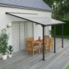 Toit de terrasse en aluminium gris 3x4,25m Olympia - PALRAM