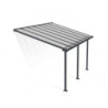 Toit de terrasse en aluminium gris 3x4,25m Olympia - PALRAM