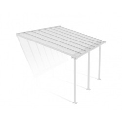 Toit de terrasse en aluminium blanc 3x4,25m Olympia - PALRAM