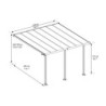 Toit de terrasse en aluminium blanc 3x4,25m Olympia - PALRAM