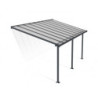 Toit de terrasse en aluminium gris 3x5,46m Olympia - PALRAM