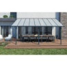 Toit de terrasse en aluminium gris 3x5,46m Olympia - PALRAM