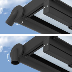 Toit de terrasse en aluminium gris 3x5,46m Olympia - PALRAM