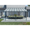 Toit de terrasse en aluminium gris 3x5,46m Olympia - PALRAM
