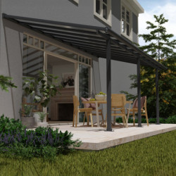 Toit de terrasse en aluminium gris 3x6,10m Olympia - PALRAM