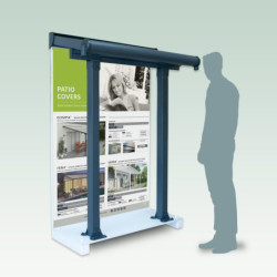 Toit de terrasse en aluminium gris 3x6,10m Olympia - PALRAM