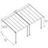 Toit de terrasse en aluminium blanc 3x6,10m Olympia - PALRAM