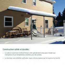 Toit de terrasse en aluminium blanc 3x6,10m Olympia - PALRAM