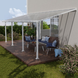Toit de terrasse en aluminium blanc 3x7,30m Olympia - PALRAM