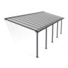 Toit de terrasse en aluminium gris 3x9,15m Olympia - PALRAM