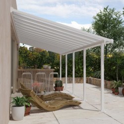 Toit de terrasse en aluminium blanc 3x9,15m Olympia - PALRAM