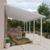 Toit de terrasse en aluminium blanc 3x9,15m Olympia - PALRAM