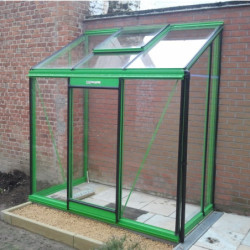 Serre adossée Miccolo 1,85m² en aluminium laqué et verre de sécurité 4mm – ACD  