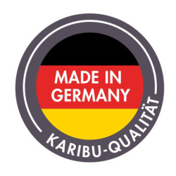 Sauna traditionnel d'angle TAURIN 2 à 3 places 68mm sans couronne - avec porte à économie d'énergie KARIBU