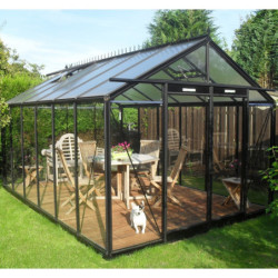 Serre R306 Retro 13,62m² en aluminium laqué et verre trempé – ACD Prestige