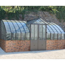 Serre à dos vitré Harmonie Mirabeau sur muret 2,8x5,3m - Lams