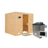 Sauna traditionnel Sonara 6 à 8 places 40mm + poêle 9kw à commandes externes EASY KARIBU