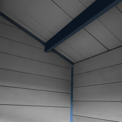 Abri de jardin en bois composite gris foncé 9m² + 9m² terrasse - Woodlife