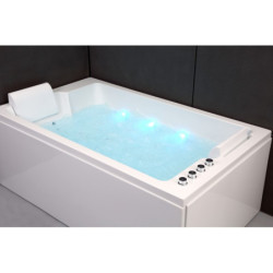 Baignoire balnéo duo + tablier - Cetana - 170 x 100 cm - SPALINA