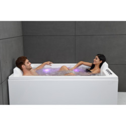Baignoire balnéo duo + tablier - Cetana - 170 x 100 cm - SPALINA