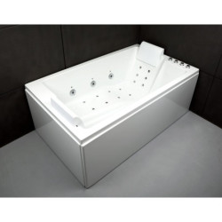 Baignoire balnéo duo + tablier - Cetana - 170 x 100 cm - SPALINA