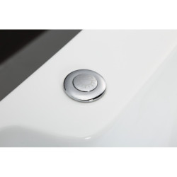Baignoire balnéo + tablier - ilôt - noire et blanche - Ukio - SPALINA