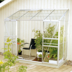 Serre Melissa Ida 3,30m² en aluminium naturel et verre trempé 3mm + embase incluse – Natura Lams