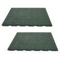 Dalles amortissantes caoutchouc 50x50 cm pour toboggan Aléo by Trigano - Vert