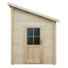 Abri adossé 5,96m² PLUS  en bois massif 28mm Gardy Shelter