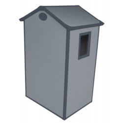 Petit abri de jardin en résine gris 1,34m² + kit de fondation - JOBU