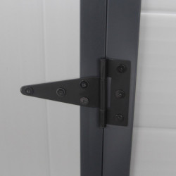 Petit abri de jardin en résine gris 1,34m² + kit de fondation - JOBU