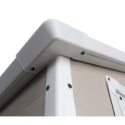 Petit abri de jardin en résine beige 1,34m² + kit de fondation - JOBU