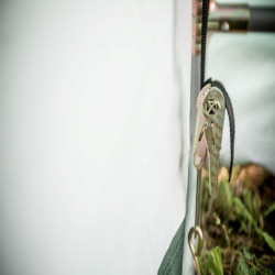 Abri de jardin en toile renforcée verte toit 2 pentes 3,35m² HABRITA