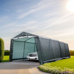 Abri de jardin en toile renforcée verte toit 2 pentes 18,60m² HABRITA