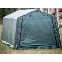 Abri de jardin en toile renforcée verte toit 2 pentes 18,60m² HABRITA