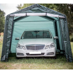 Abri de jardin en toile renforcée verte toit 2 pentes 18,60m² HABRITA