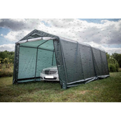 Abri de jardin en toile renforcée verte toit 2 pentes 18,60m² HABRITA