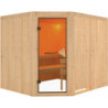 Sauna traditionnel d'angle MALIN 5 à 6 places 68mm KARIBU