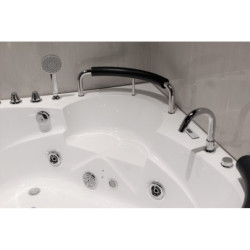 Baignoire balnéo d'angle + robinetterie - 135 x 135 cm - Hilo