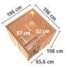 Sauna traditionnel modulable RODIN 5 à 6 places 68mm KARIBU