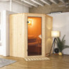 Sauna traditionnel d'angle TAURIN 3 à 4 places 68mm KARIBU