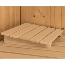 Sauna traditionnel d'angle CARIN 4 à 5 places 68mm sans couronne - avec porte à économie d'énergie KARIBU