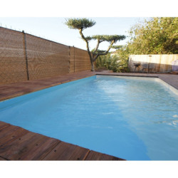 Piscine bois rectangulaire 300x430cm MAJORQUE toute équipée + bâche à bulles UBBINK