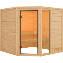 Sauna traditionnel d’angle Tabea Woodfeeling - 2 à 3 places 38mm KARIBU