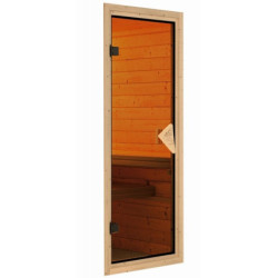 Sauna traditionnel d'angle BODO Woodfeeling 5 à 6 places 68mm KARIBU